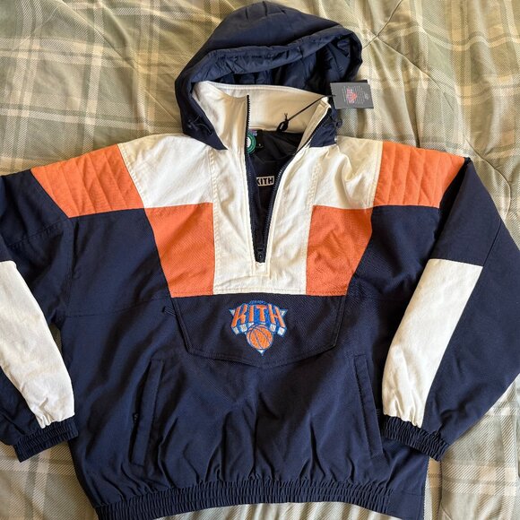 Kith New York Knicks Quarter Zip Anorak jacket in starter style small $450
